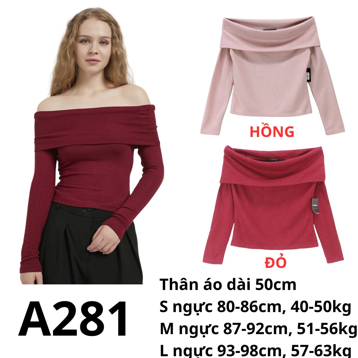 A281 - Áo bẹt vai