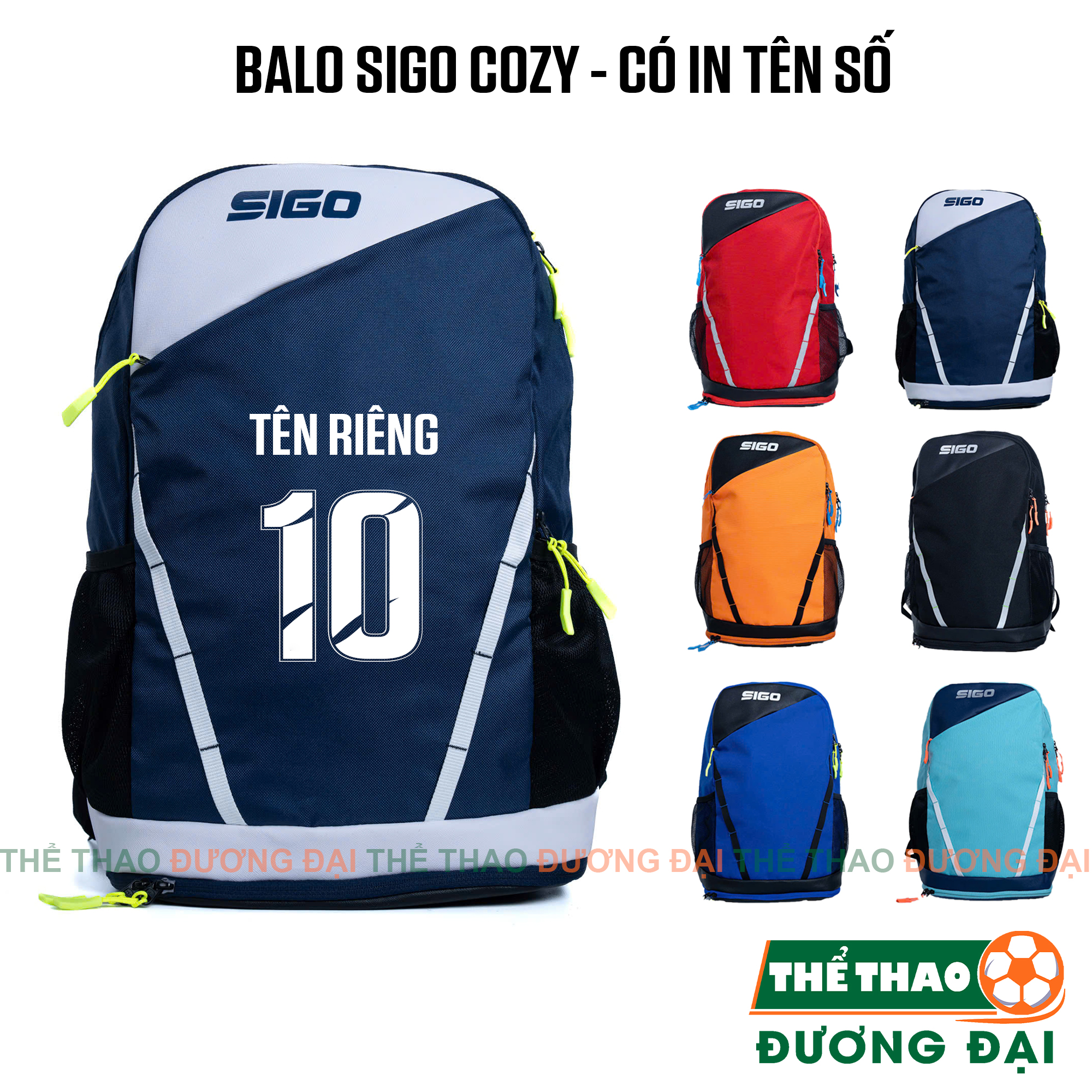 Balo Thể Thao Sigo Cozy Có Ngăn Đựng Giày Chống Thấm Nước Nhẹ Thể Thao Đương Đại