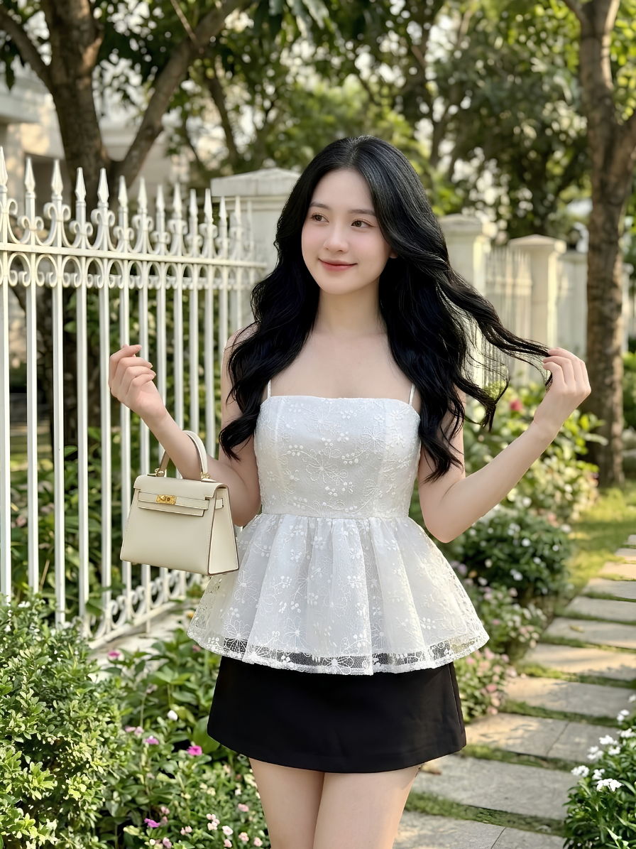 AOM43 - Áo 2 Dây Ren Peplum Cao Cấp_thumbnail_2