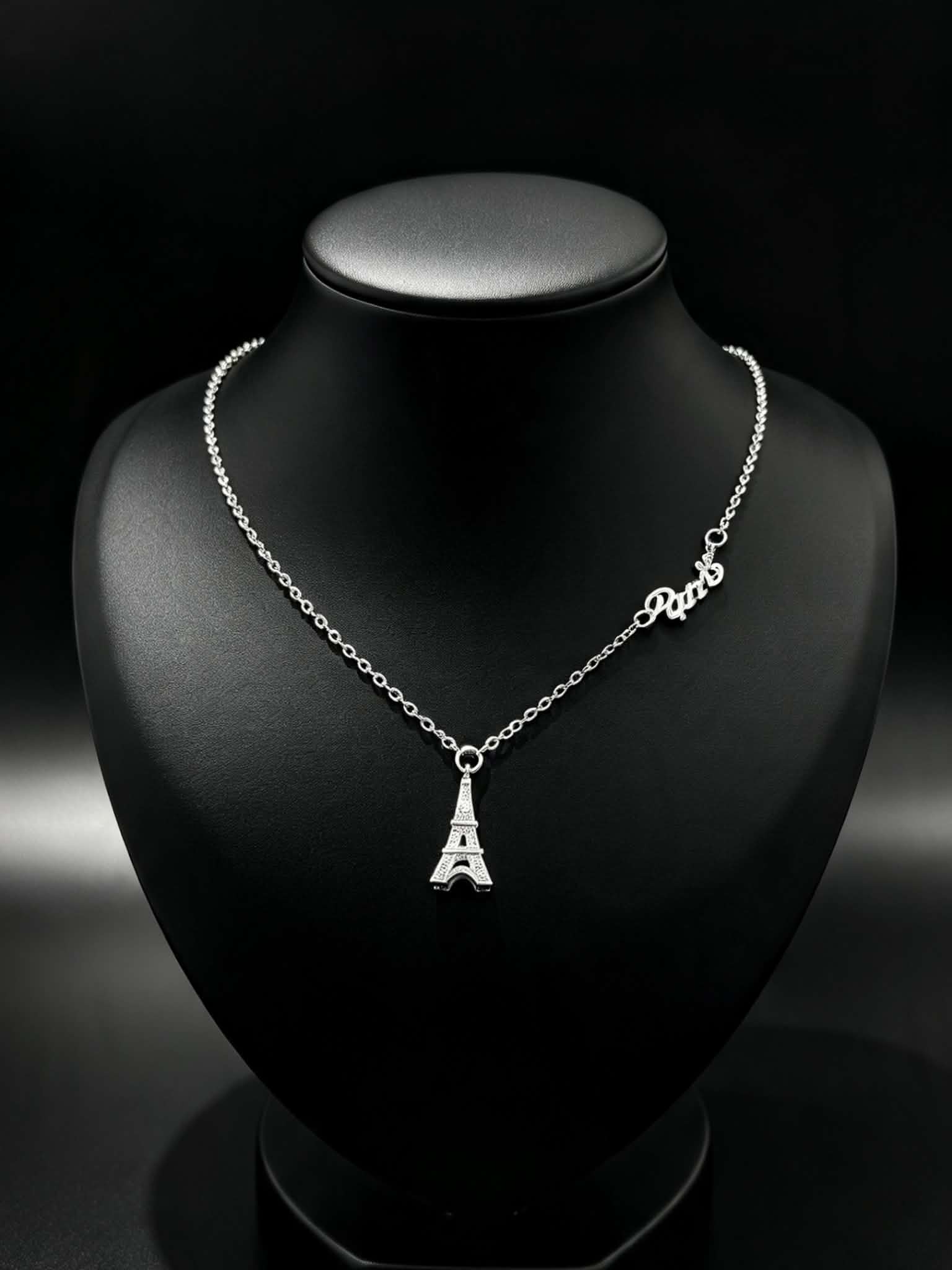 PARIS TOWER NECKLACE SILVER