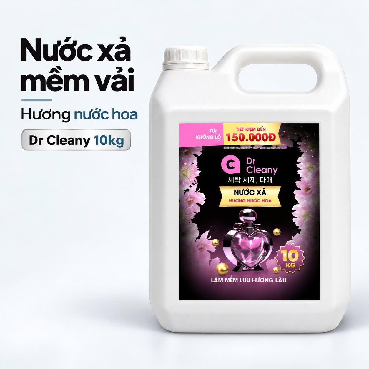 Nước Xả Dr. Cleany 10kg – Mềm Vải, Lưu Hương Cho Giặt Ủi - FREESHIP Toàn Quốc từ 1 can