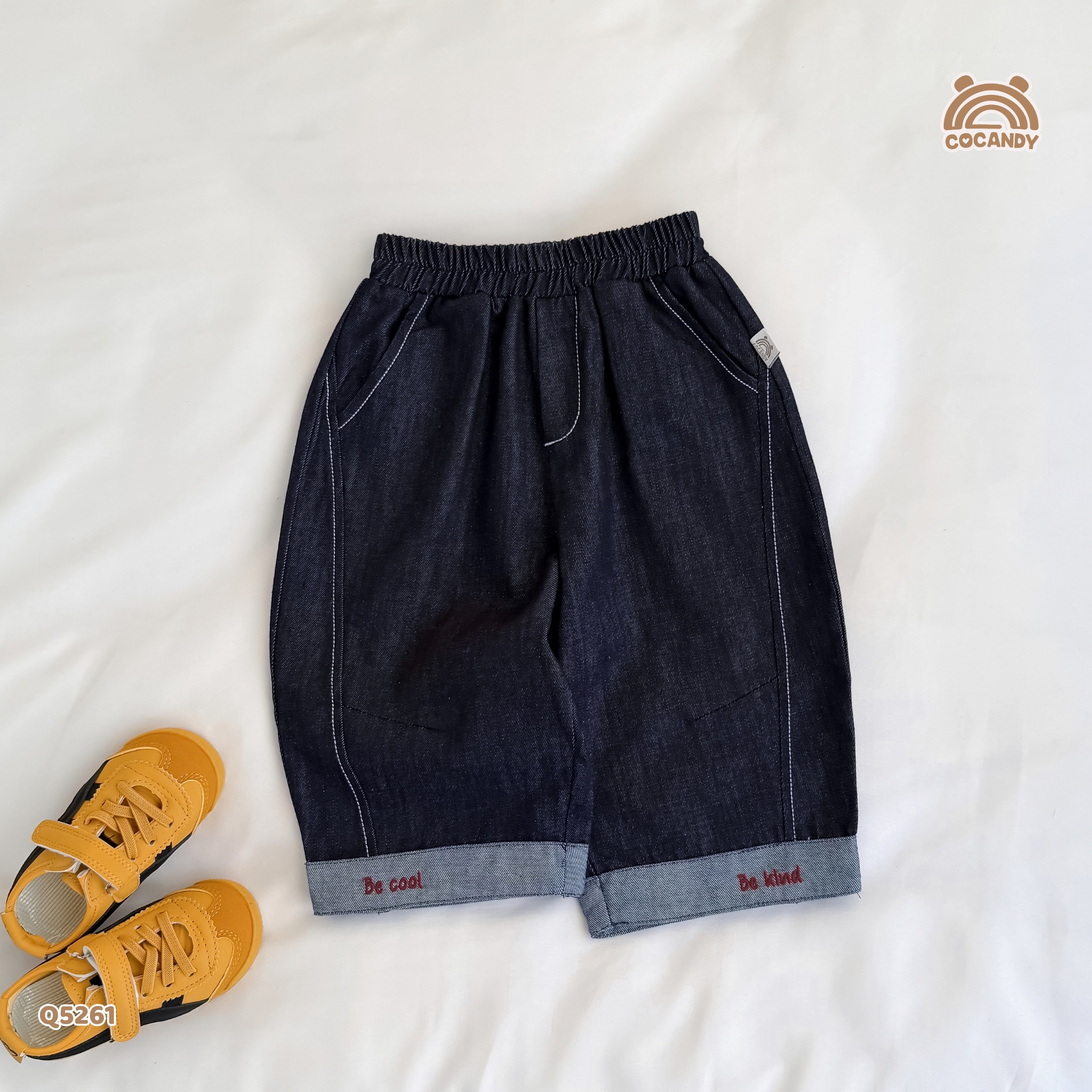Quần dài XANH jeans gập gấu thêu chữ_thumbnail_1