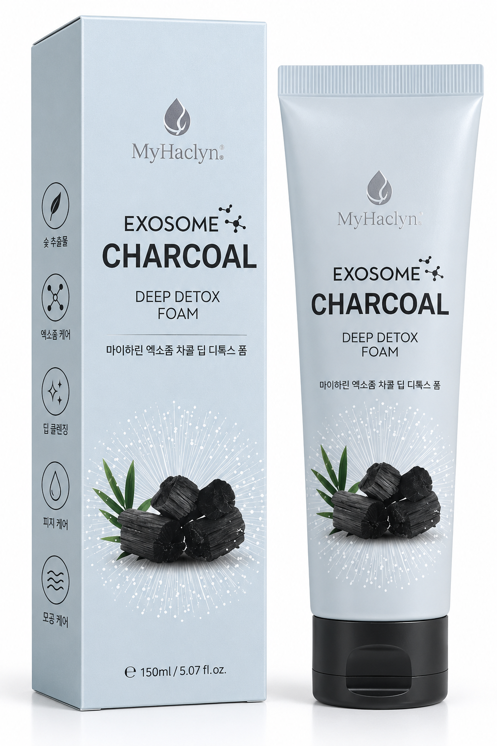 Sữa Rửa Mặt Than Hoạt Tính Exosome Làm Sạch Sâu 150ml