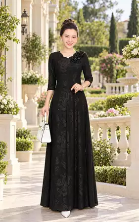 Đầm xanh dáng dài L798_thumbnail_1