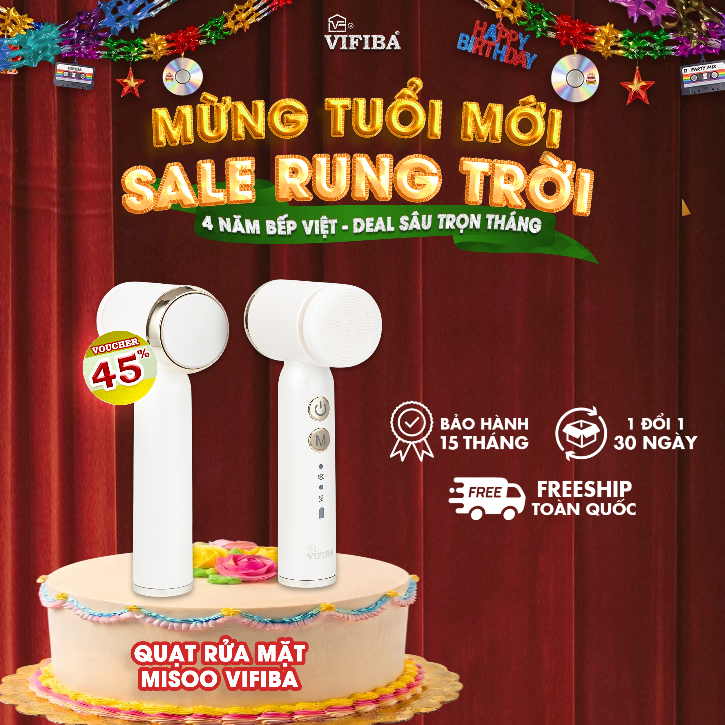 Quạt Rửa Mặt Misoo Vifiba