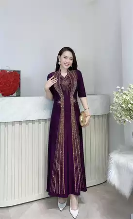 Đầm dáng dài sắc bạc M742_thumbnail_4