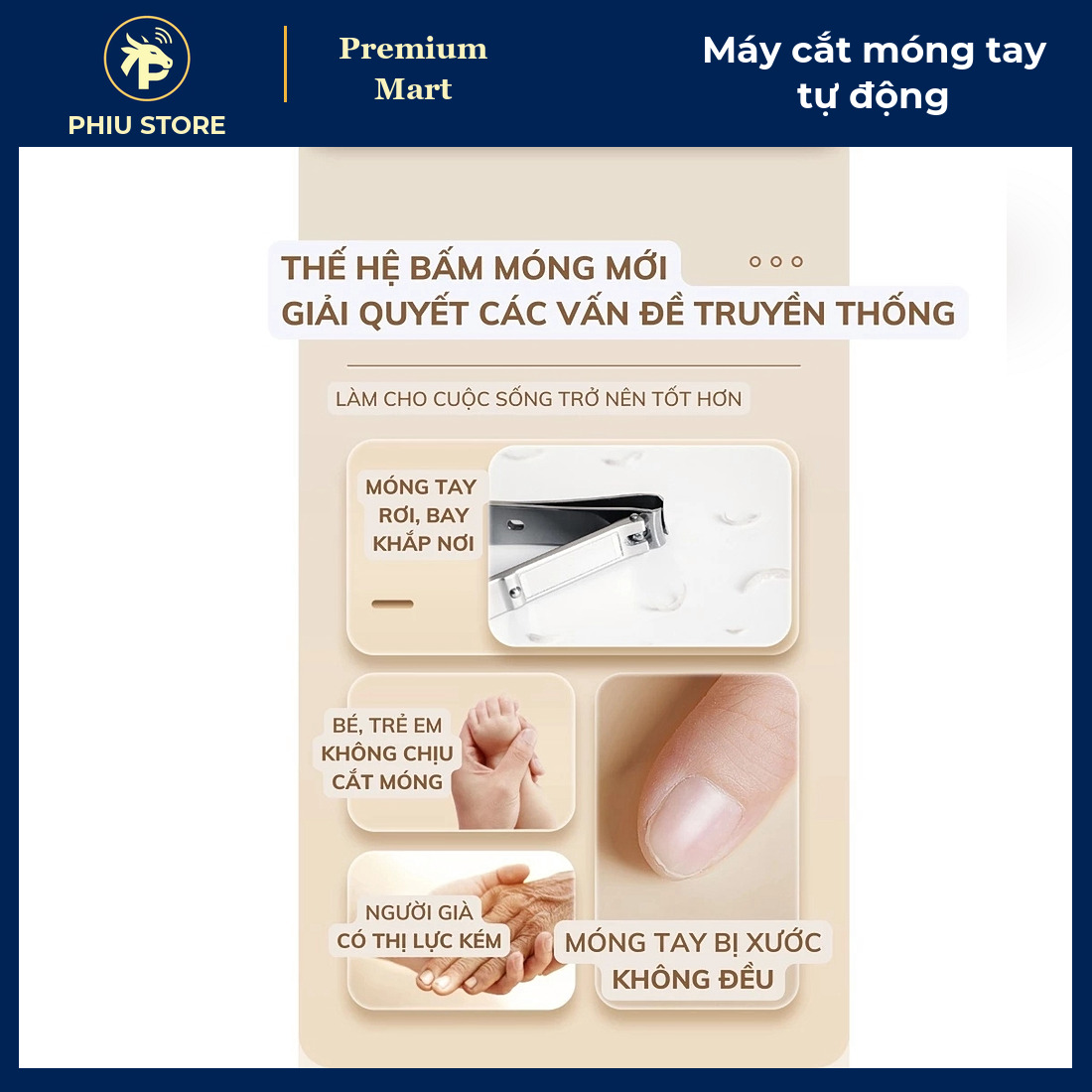 Máy Cắt Mài Móng Tay Điện Tự Động Có Đèn LED, Sạc Type-C, Cắt Và Dũa Móng Cho Cả Nhà - PHIU STORE_thumbnail_4