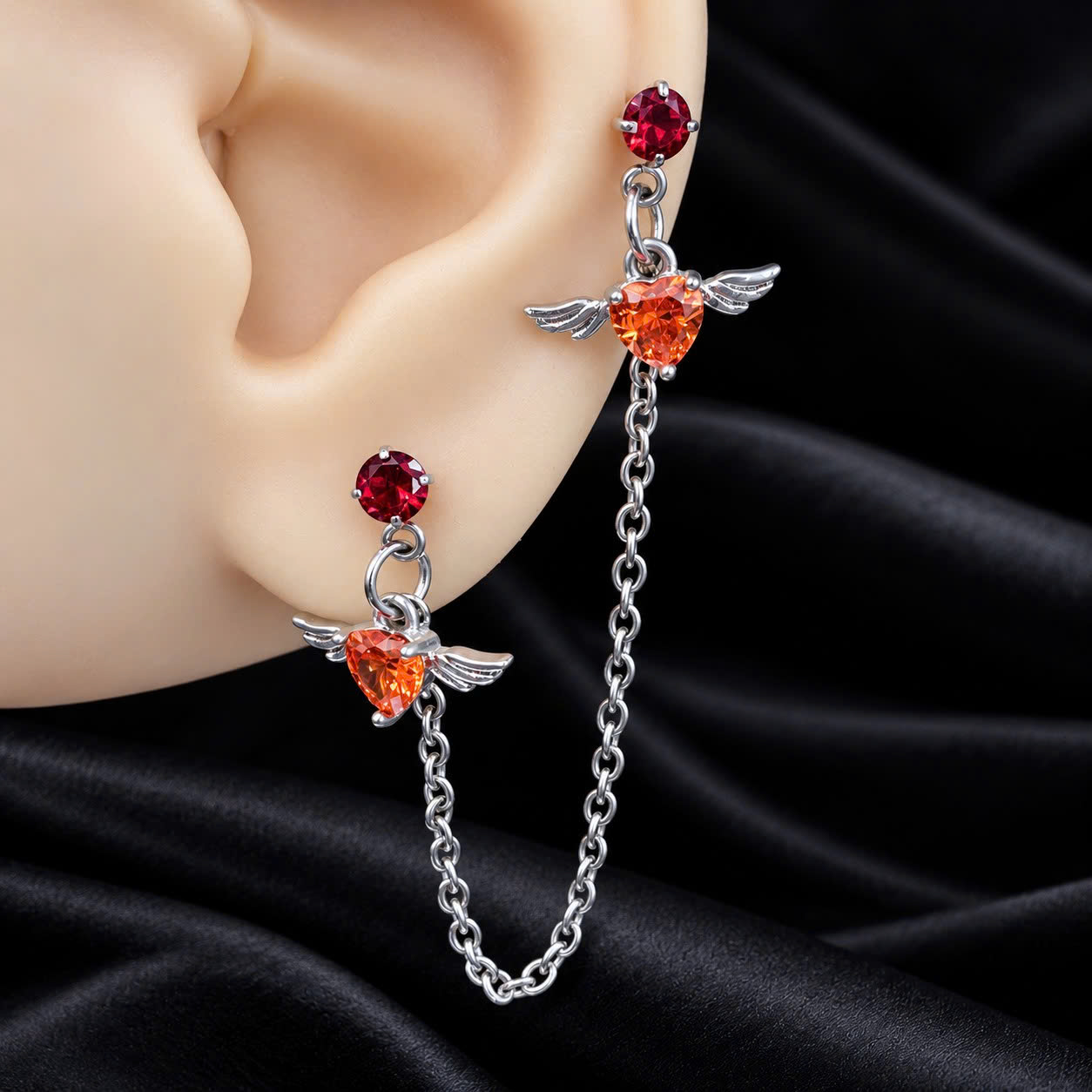 Khuyên kiểu xích đôi cánh thiên thần đỏ loè đỏ loẹt xích đơn._thumbnail_3