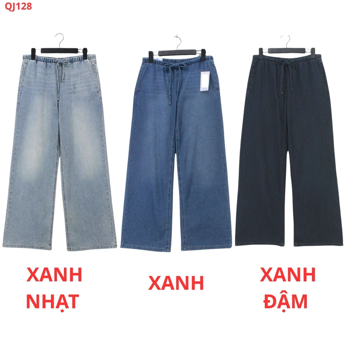 QJ128- Quần jeans lưng thun
