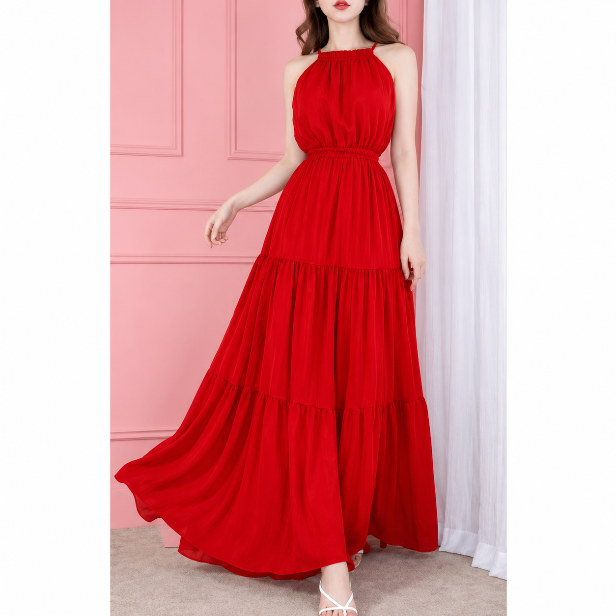 01-CO Maxi Dress Elastic Waist