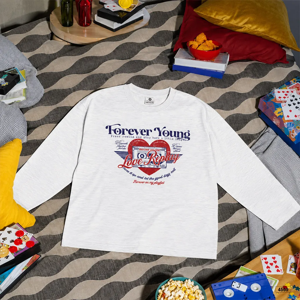 Áo thun boxy cotton xước Miucho phong cách thể thao Mỹ 4569_thumbnail_6