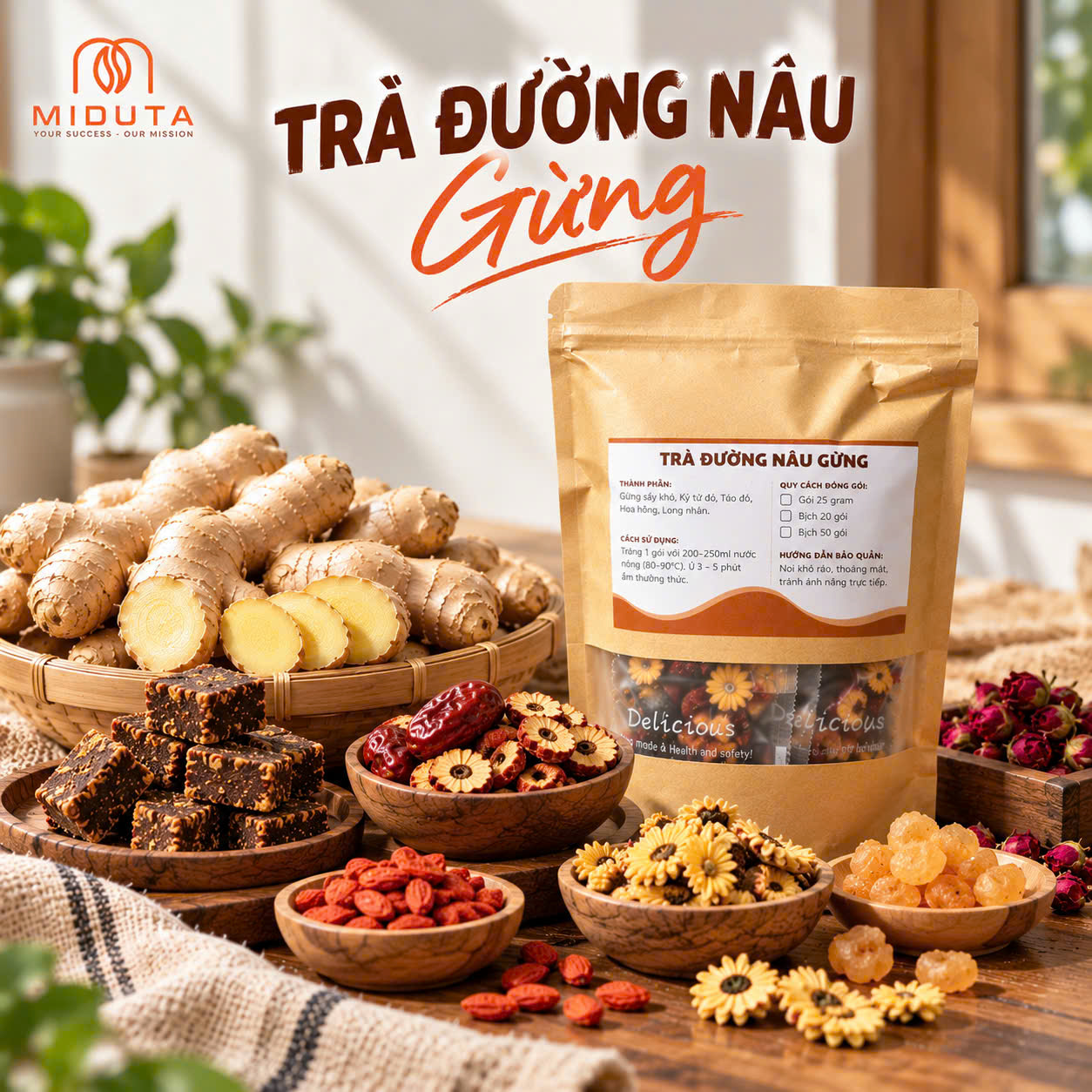 Trà Đường Nâu Gừng Miduta_thumbnail_2