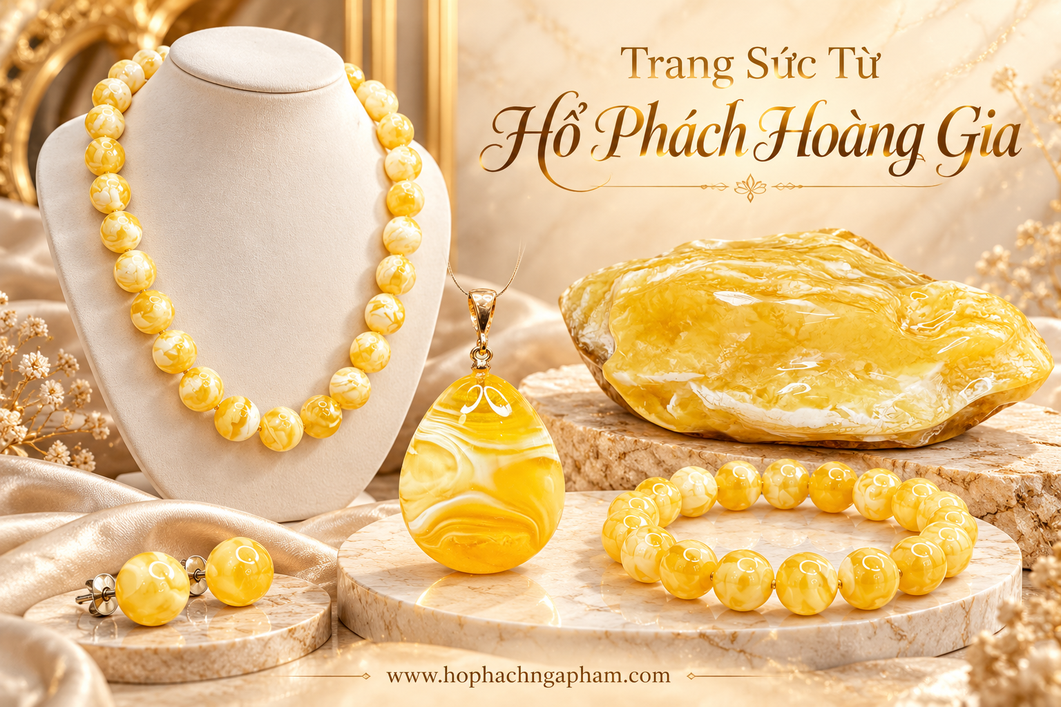 Hổ Phách Hoàng Gia Thường Được Chế Tác Thành Trang Sức Gì?