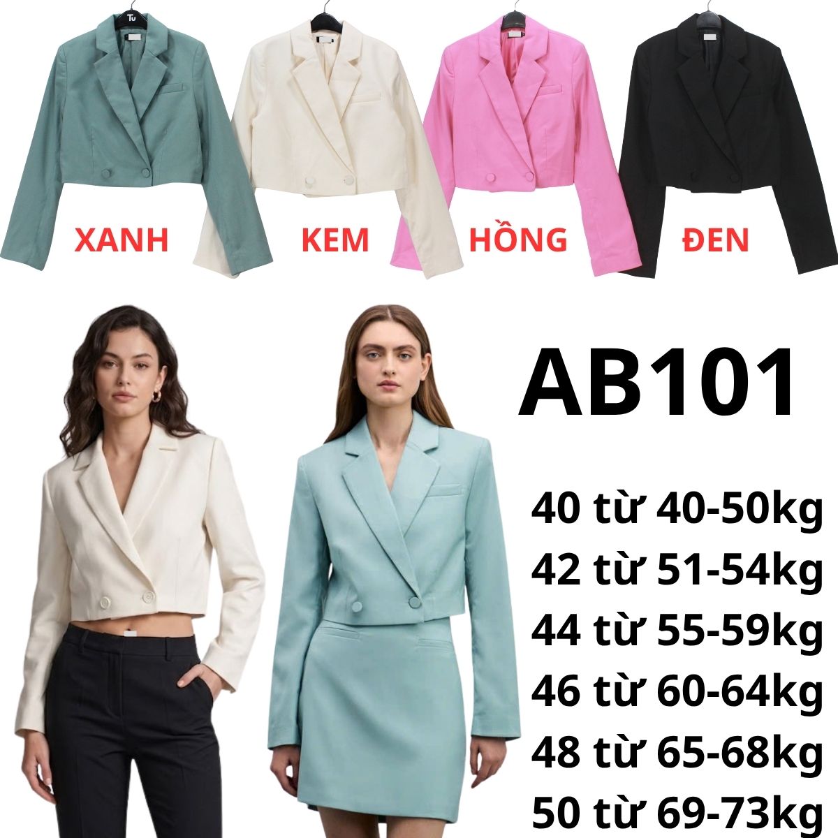 AB101 - Áo vest ZR crop