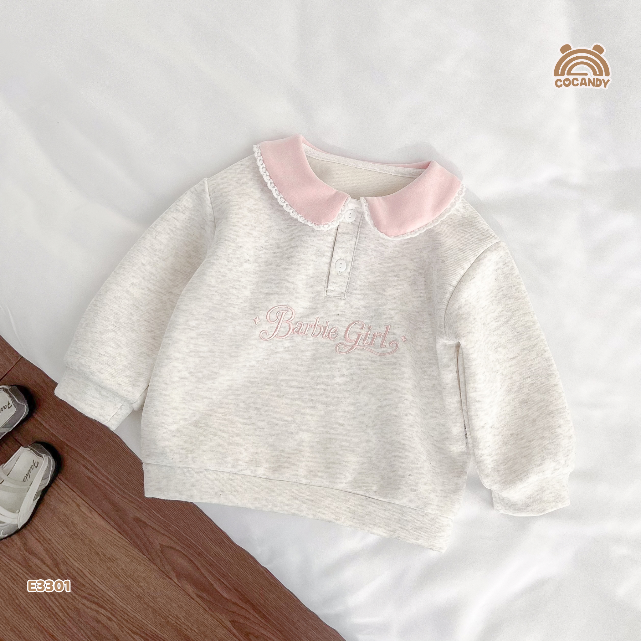 Áo dài nỉ XÁM chữ hồng_thumbnail_2