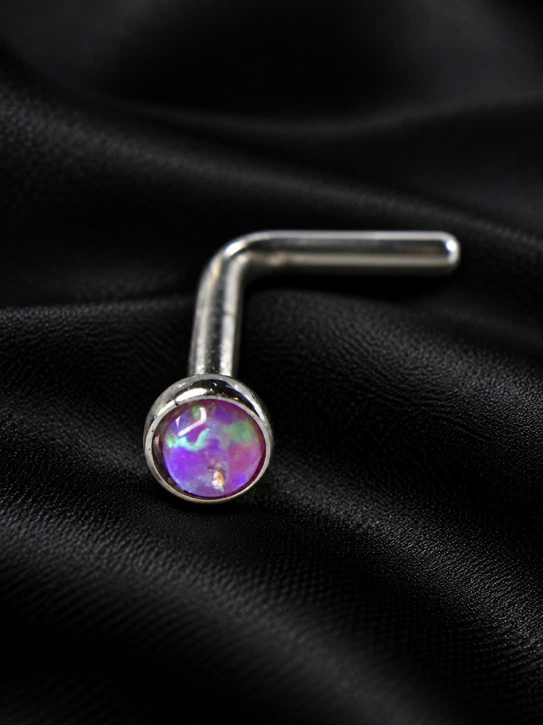 mũi L opal tím hồng size 2 thân 1mm.