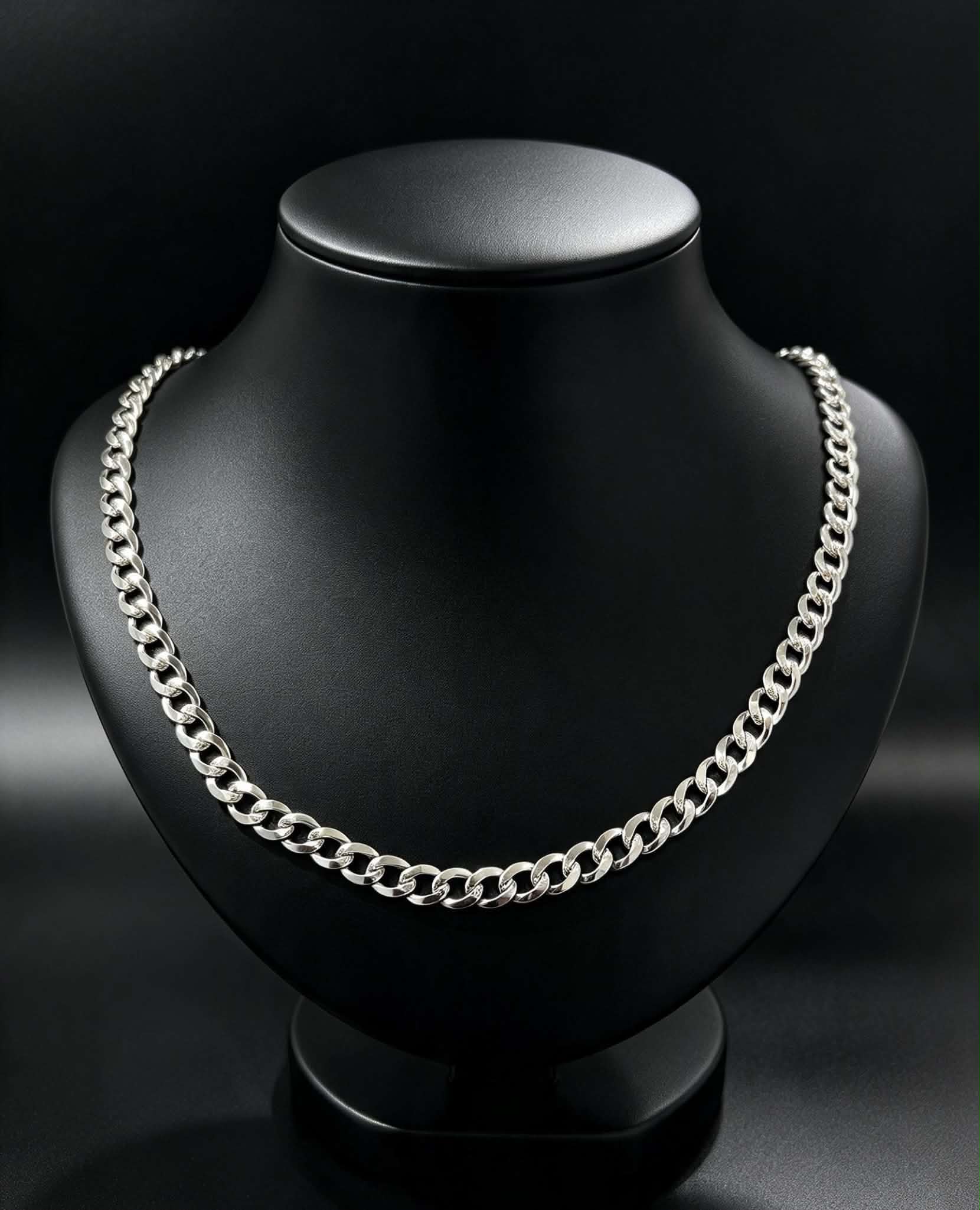 CHUNKY DIACUT CUBAN CHAIN SILVER