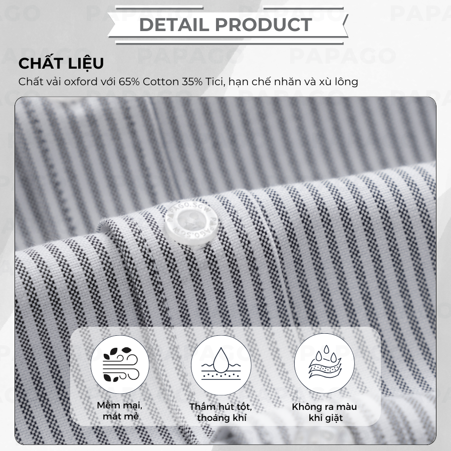 Áo sơ mi nam Trung niên tay dài chất liệu Oxford sọc cao cấp - P25SDKD003_thumbnail_2