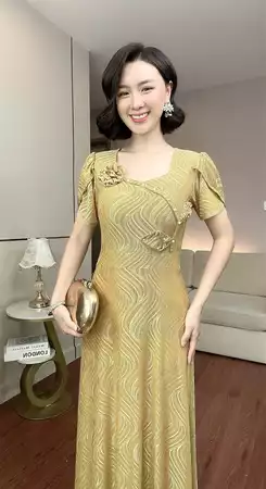 Đầm dáng dài tông vàng B828_thumbnail_1