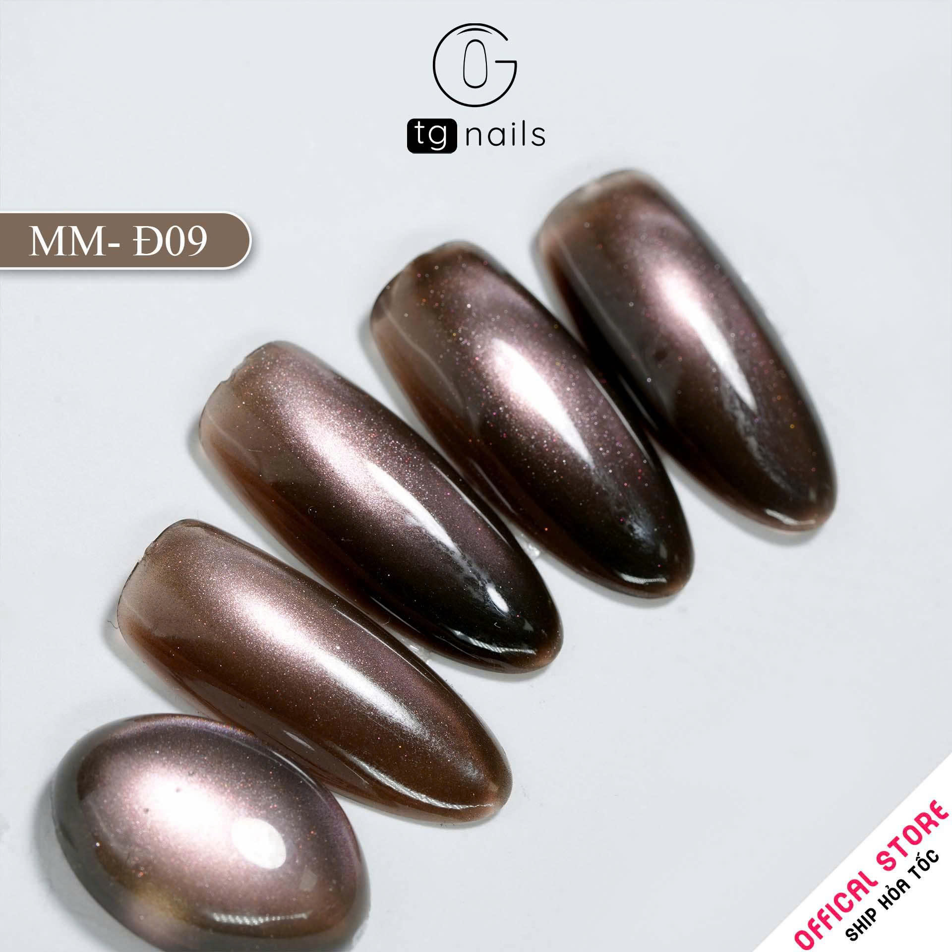 Sơn móng TG Nails gel. Khối lượng tịnh: 10g/ lọ. Nhãn hàng TG nail gel - Mắt mèo đậm_thumbnail_12
