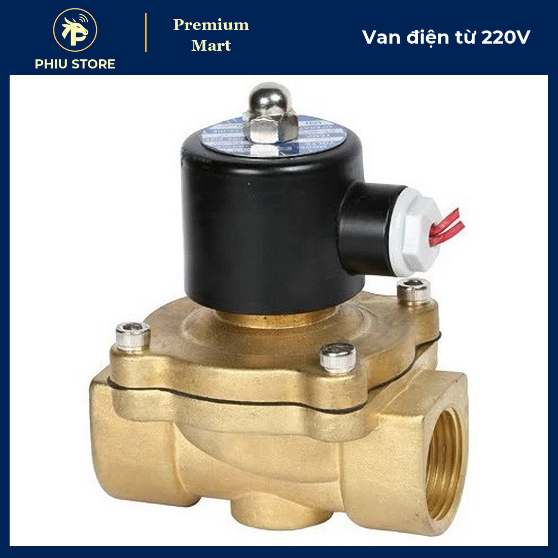 Van Điện Từ Thường Đóng 220V Phi 21, Phi 27 Thân Đồng - Điều Khiển Nước Bằng Điện, Tưới Cây Hẹn Giờ - PHIU STORE