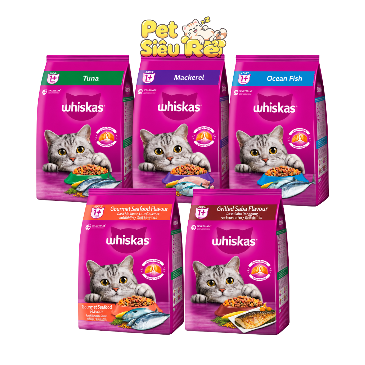 Thức ăn hạt Whiskas cho mèo trưởng thành