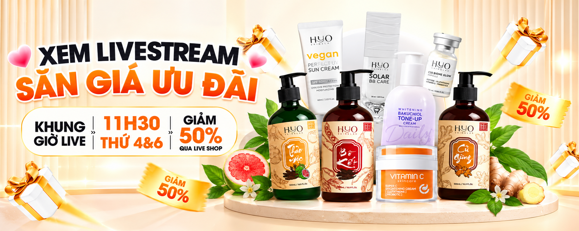 HYO Skincare Livestream Sale Banner