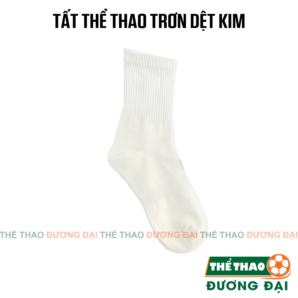 Tất Vớ Dệt Kim Thể Thao Trơn (1 Đôi) Tất Đá Bóng Khử Mùi Kháng Khuẩn Thể Thao Đương Đại_thumbnail_0