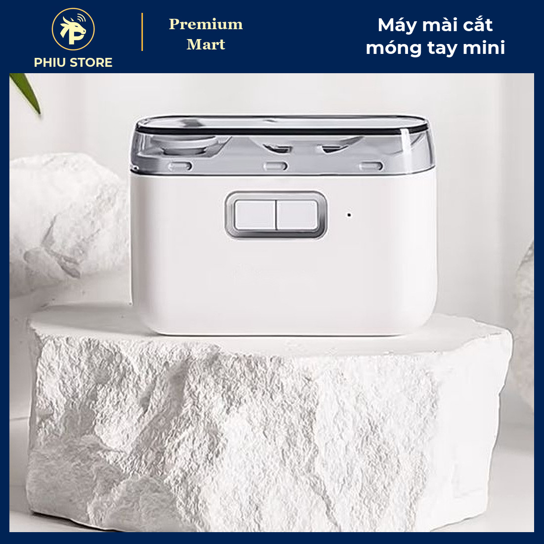 Máy Cắt Tỉa Móng Tay Điện Mini Có Đầu Mài Đánh Bóng 2 Chế Độ, Đèn LED, Sạc Type-C - Máy Bấm Móng Tay Cho Bé Và Người Lớn - PHIU STORE