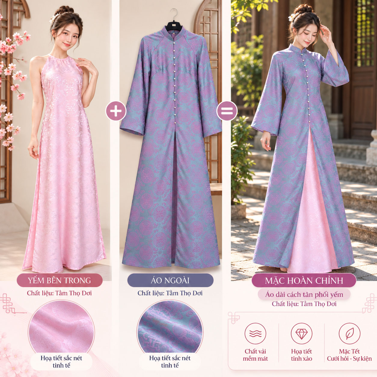 Áo Dài Cách Tân Nữ Tằm Thọ Dơi Phối Yếm Dáng Suông – CT27-05_thumbnail_0