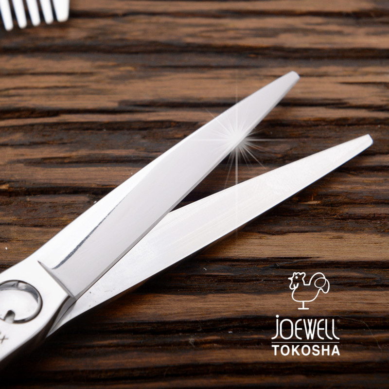 Kéo cắt tóc Joewell J-55SX / J-60SX lưỡi thẳng (Hàng order)_thumbnail_2