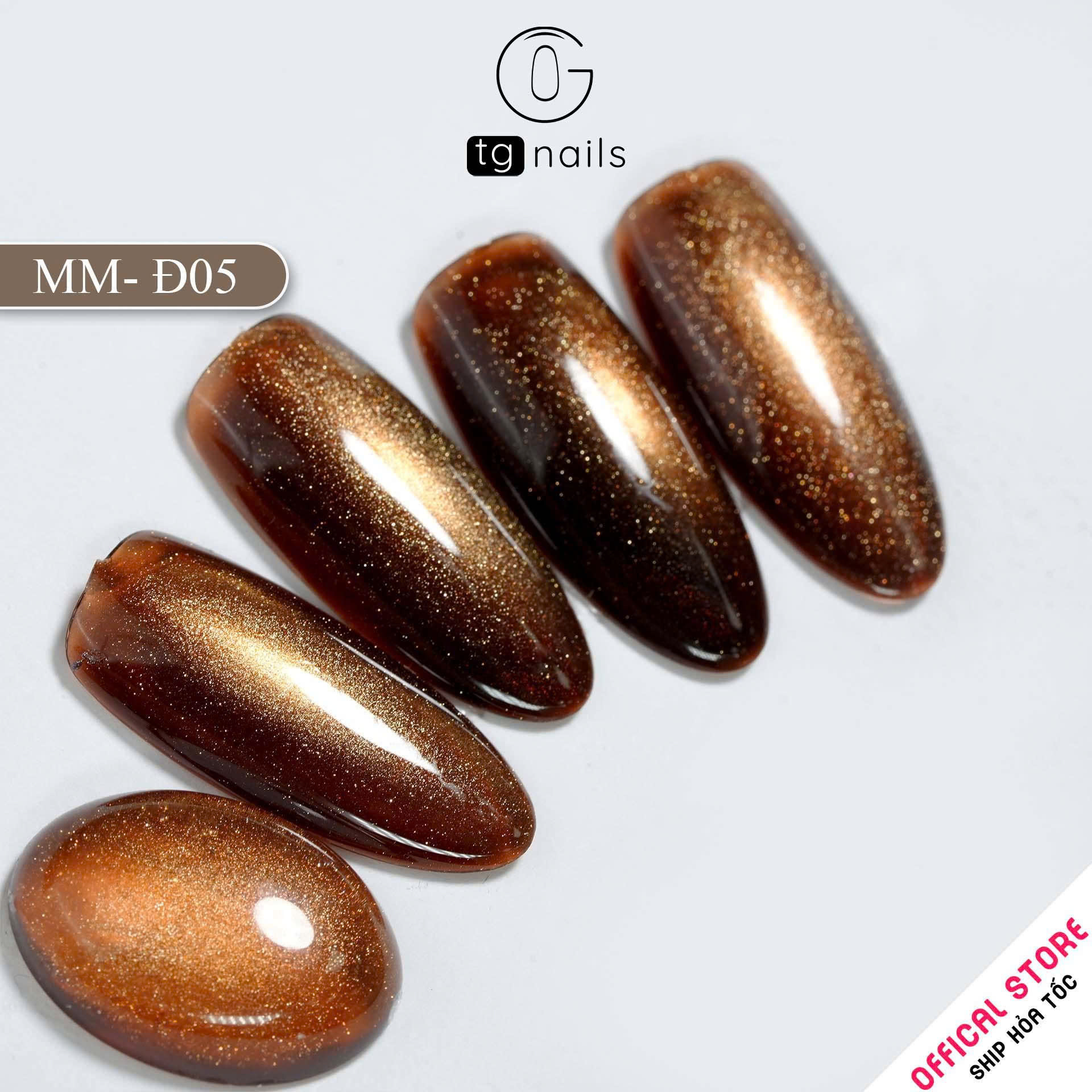 Sơn móng TG Nails gel. Khối lượng tịnh: 10g/ lọ. Nhãn hàng TG nail gel - Mắt mèo đậm_thumbnail_8