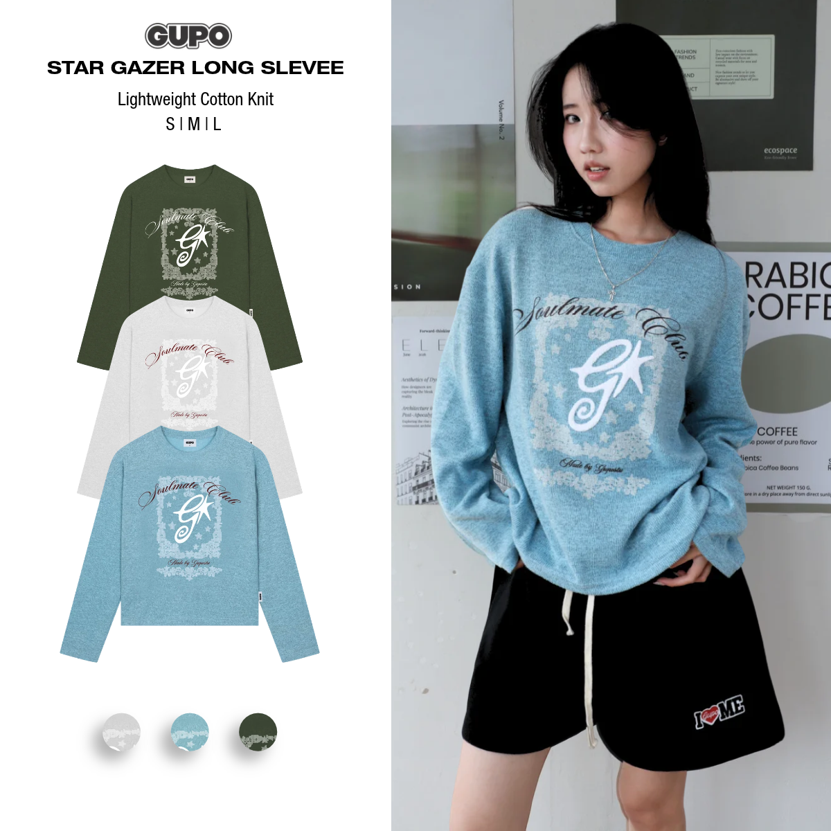 Áo Tay Dài Dệt Kim GUPO STAR GAZER Form Boxy Chất Dệt Kim Mỏng Cao Cấp Local Brand - ADK01