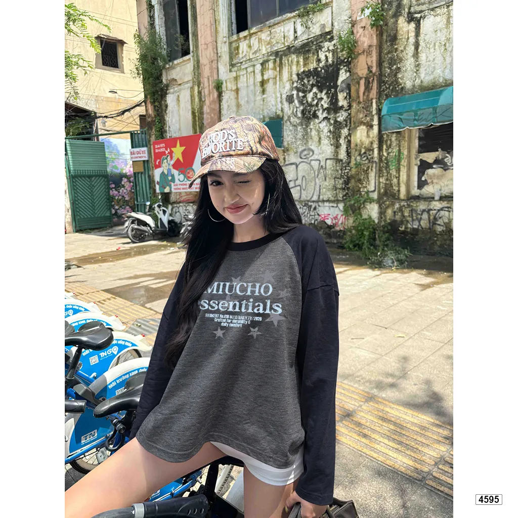Áo thun dài tay phối màu Miucho hình ngôi sao phong cách Hàn Quốc 4595_thumbnail_5