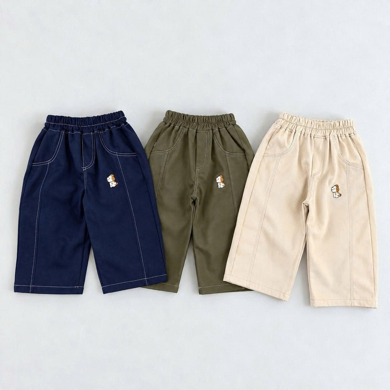 M96 SET 3 QUẦN KAKI THÊU CÚN- A107.96