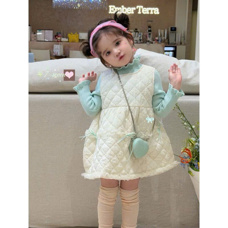 SV116-Áo len dài tay xanh cổ bèo seven 8655
