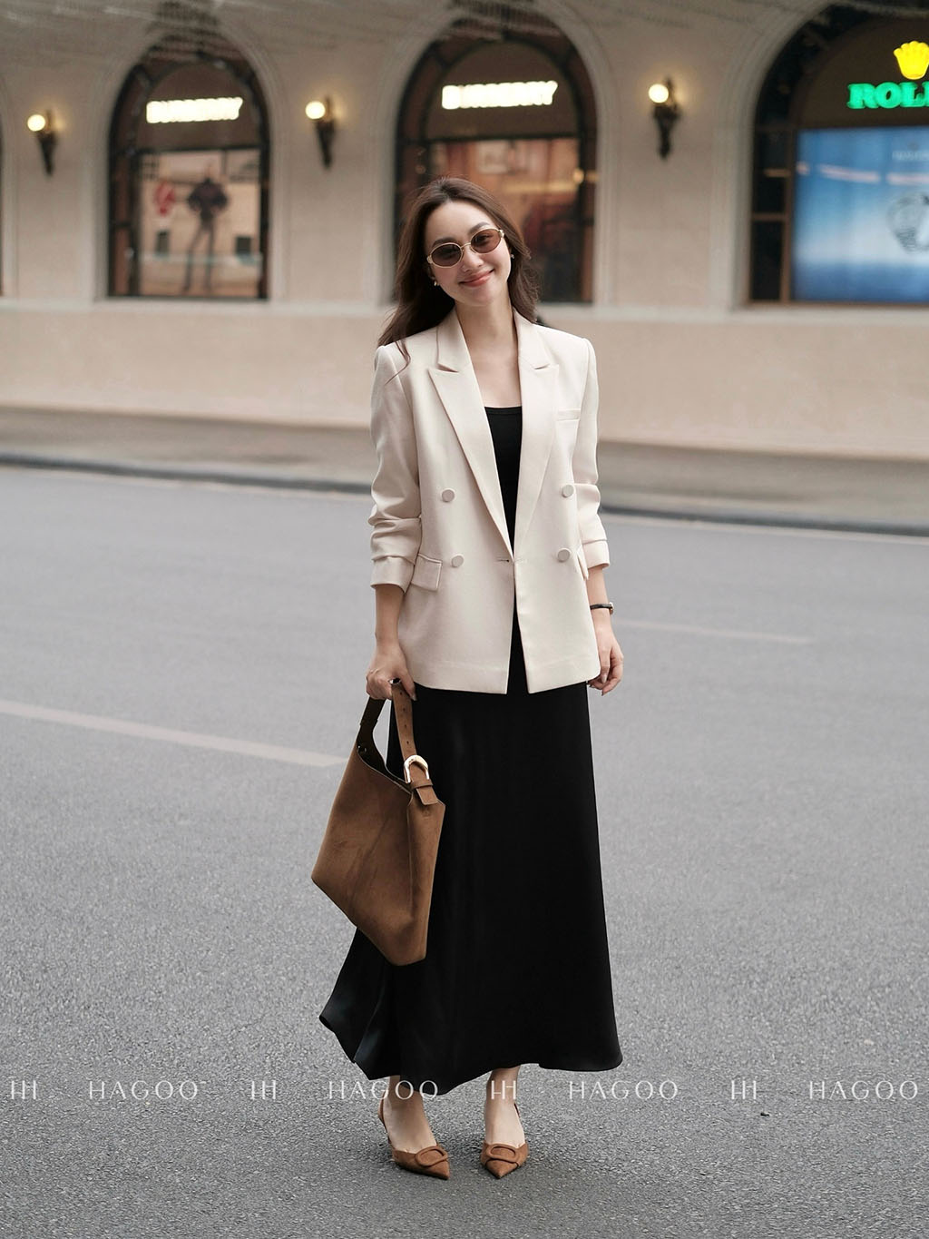 Blazer suông hai hàng khuy HAGOO_thumbnail_13