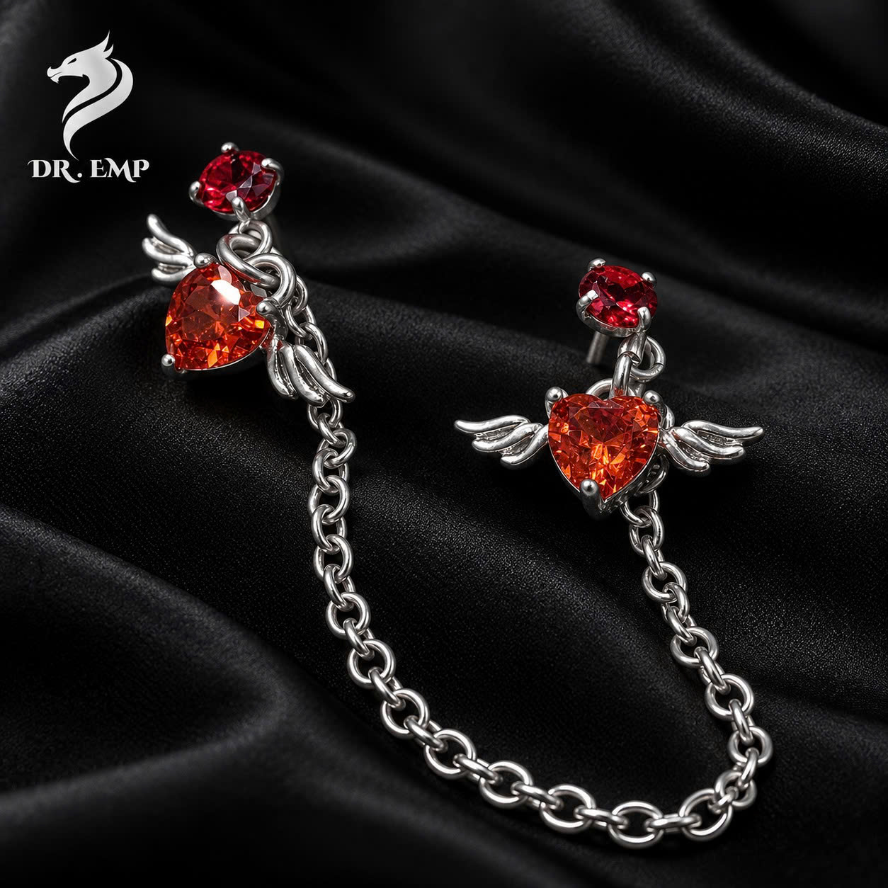 Khuyên kiểu xích đôi cánh thiên thần đỏ loè đỏ loẹt xích đơn._thumbnail_2