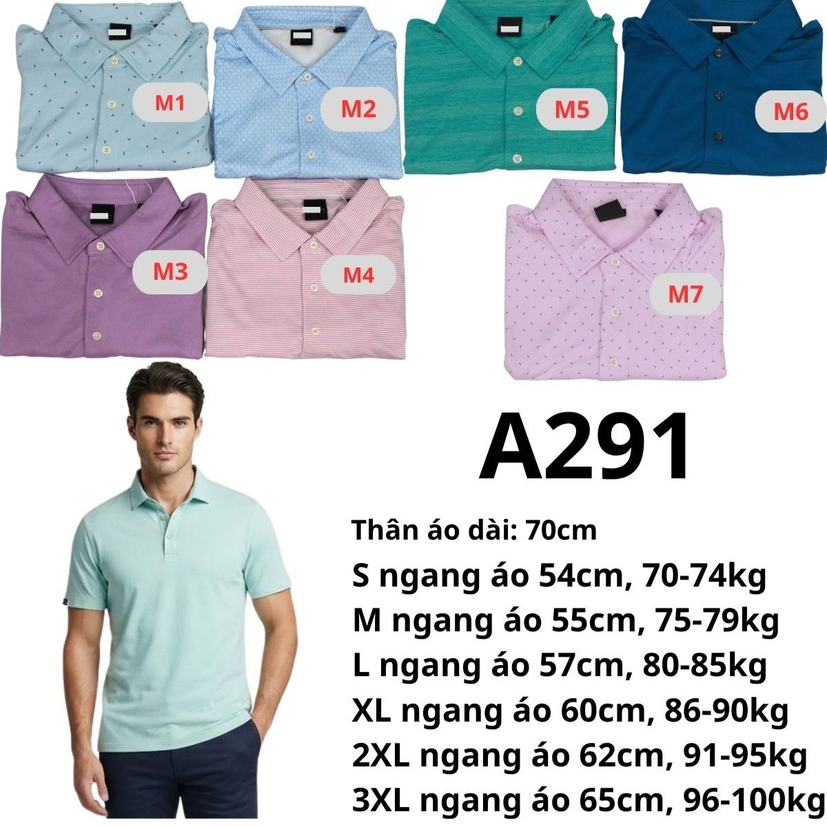 A291- Áo polo Nam Xịn