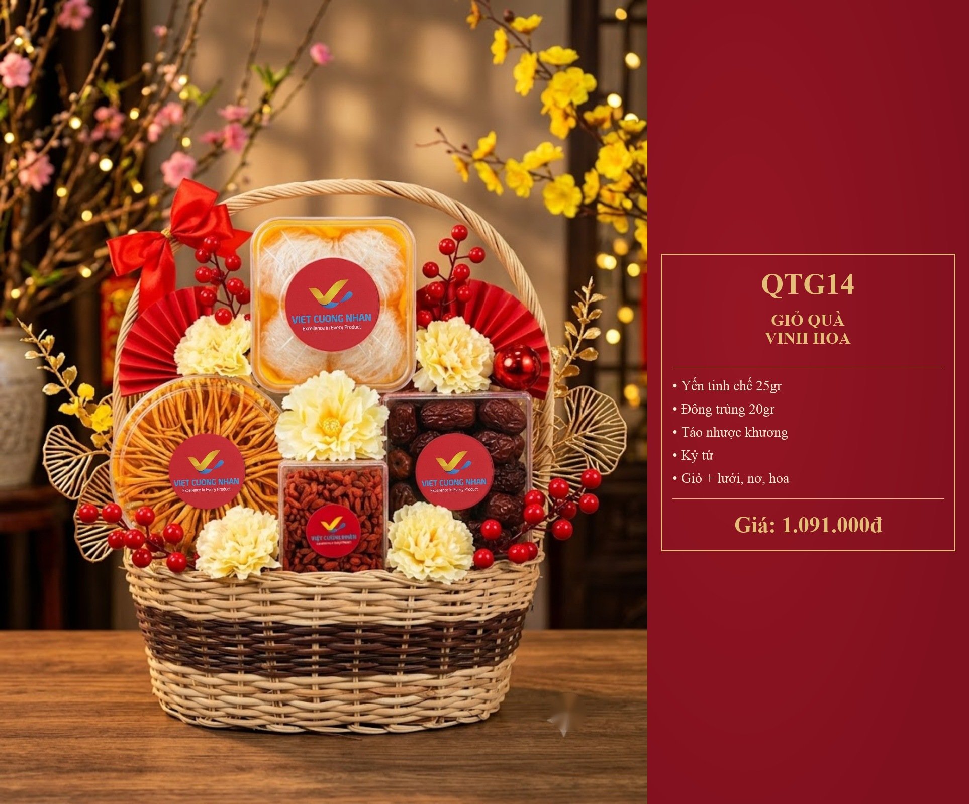 [QT48] GIỎ QUÀ VINH HOA