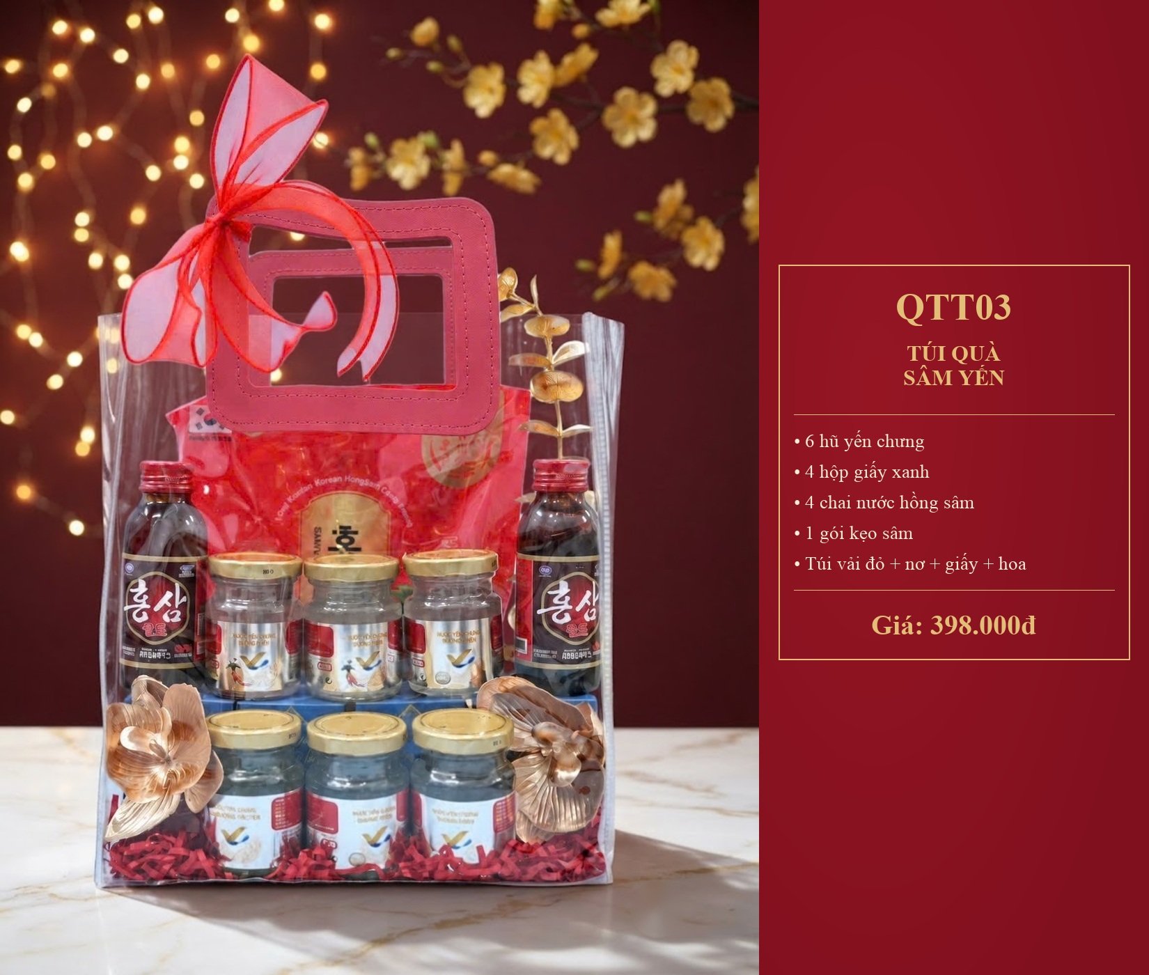 [QT21] GIỎ QUÀ TÚI SÂM YẾN