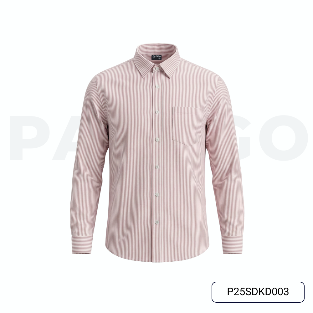 Áo sơ mi nam Trung niên tay dài chất liệu Oxford sọc cao cấp - P25SDKD003_thumbnail_8