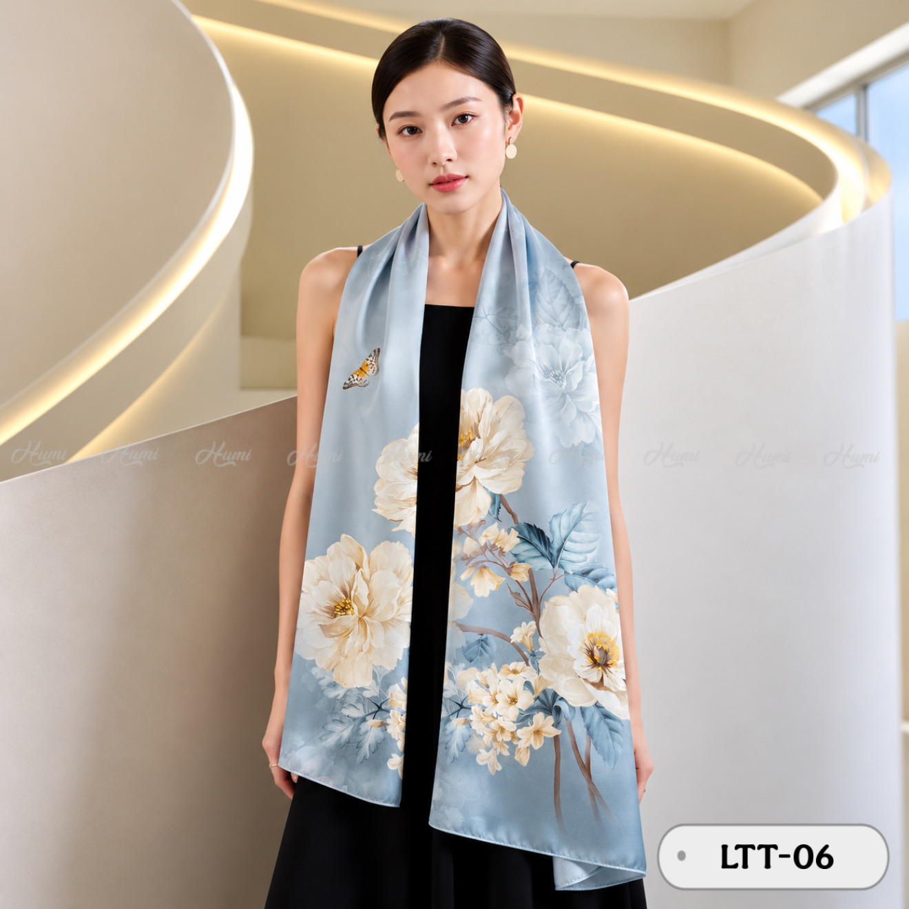 KHĂN LỤA TƠ TẰM TỰ NHIÊN 100% (LTT-06)