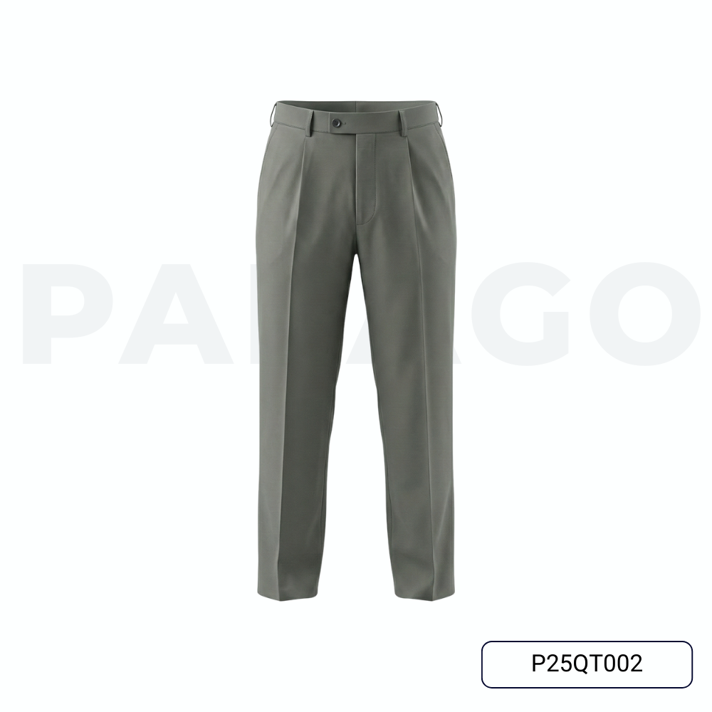 Quần tây nam trung niên PAPAGO, quần âu form suông co giãn nhẹ cho bố - P25QT002