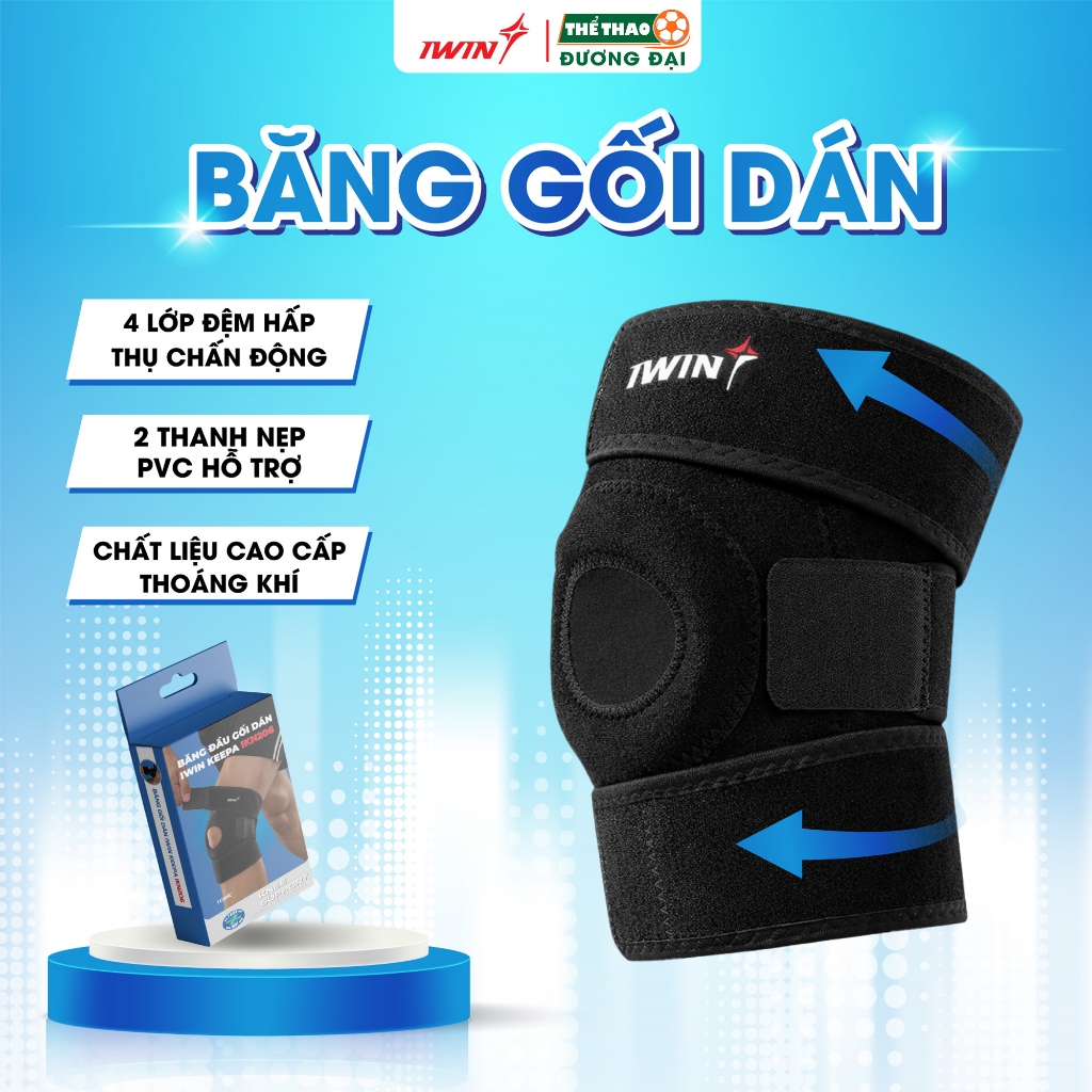 Bó Gối Dán iWin Keepa IKN206 (1 Chiếc) Bảo Vệ Khớp Gối Hỗ Trợ Tập Luyện Thể Thao Đương Đại