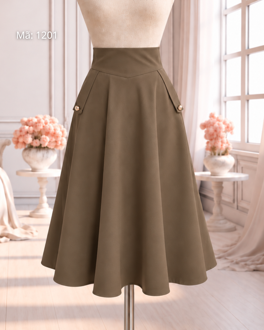 Chân Váy Xoè Phối Cúc Đồng_thumbnail_10