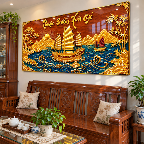 Tranh Thuận Buồm Xuôi Gió