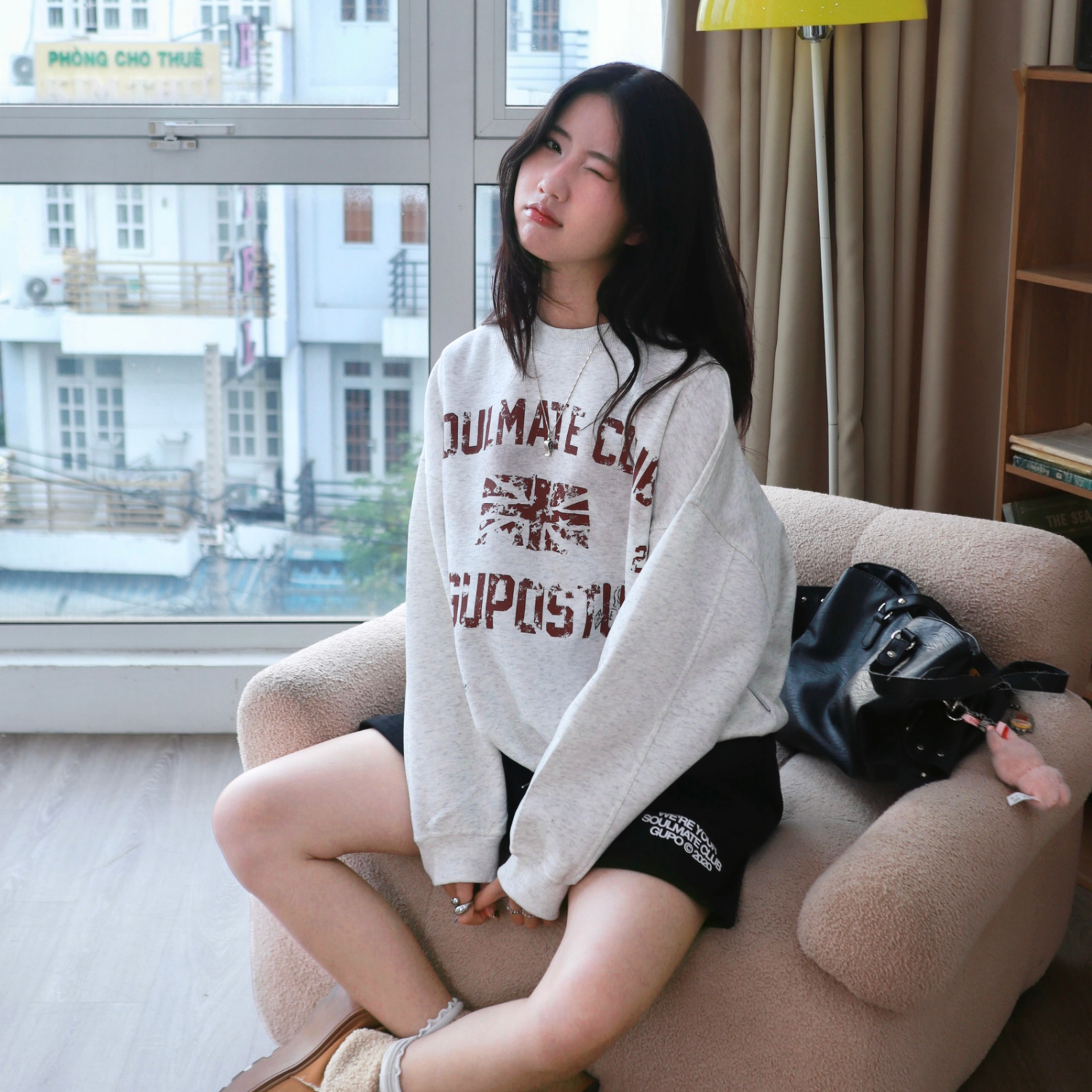 Áo Sweater GUPO The Rebel Vải Nỉ Ép Hàn Form Boxy Unisex Local Brand - SWT04