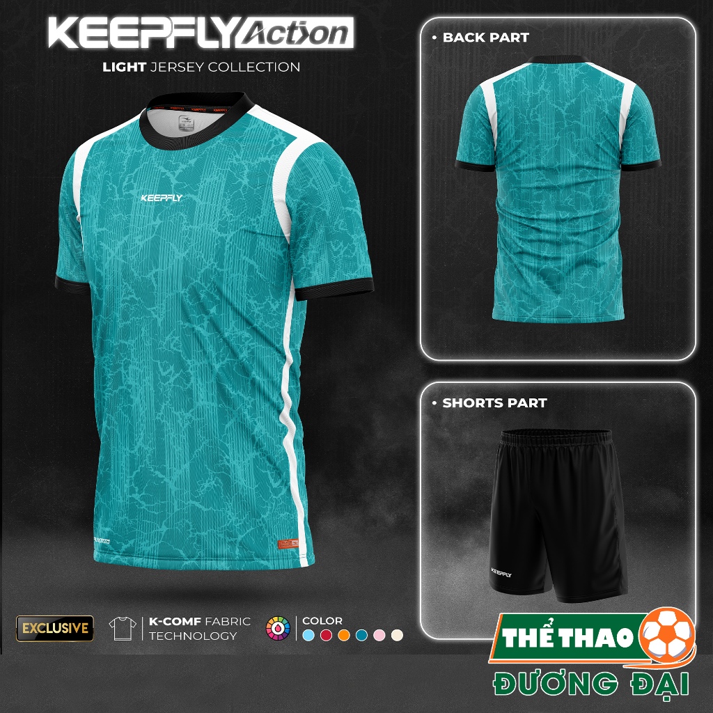 Quần Áo Bóng Đá Thiết Kế Keepfly Light Xanh Lý Thun Mè 6D Thoáng Khí Thể Thao Đương Đại_thumbnail_8