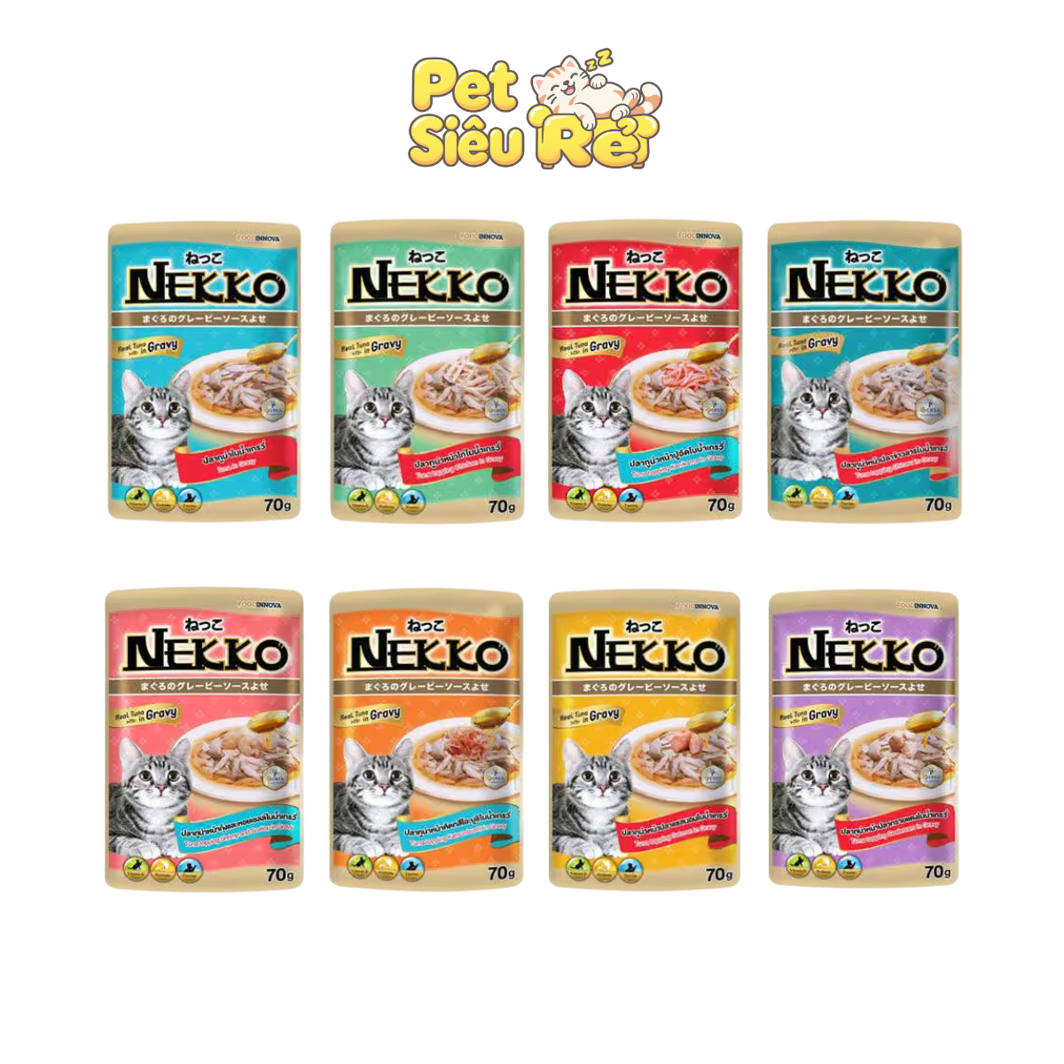 Pate Nekko Jelly cho mèo gói 80g